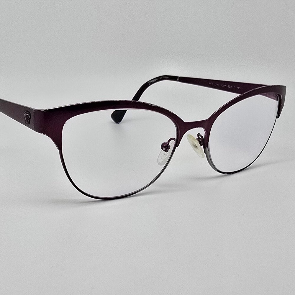 Versace Mod. 1240 1397 Plum Purple Cat Eye Eyeglasses Frame Italy 53-17-140 - Picture 6 of 14